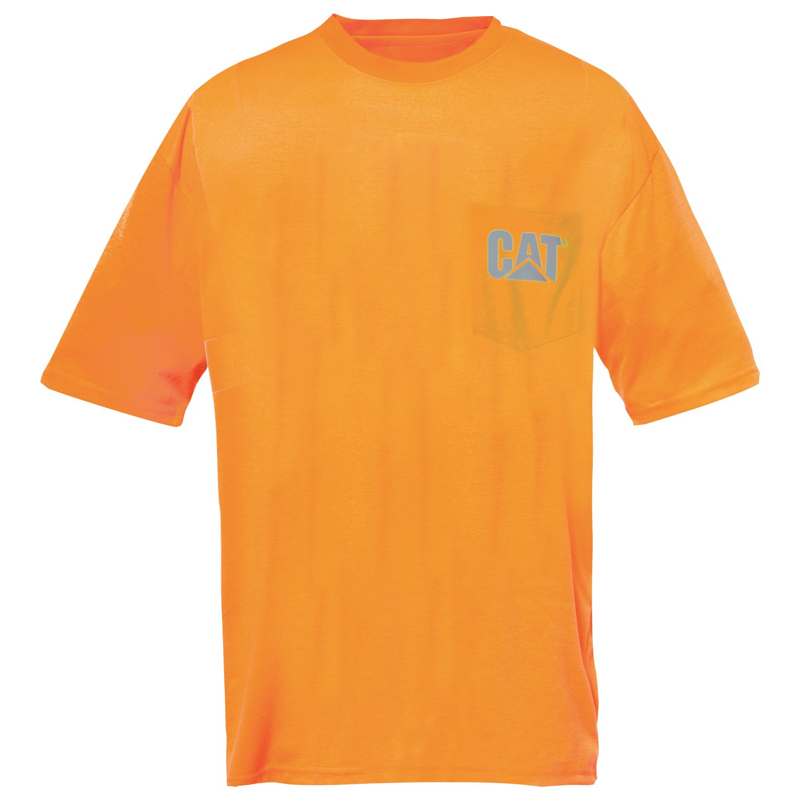 Caterpillar Hi-vis Trademark Pocket Philippines - Mens T-Shirts - Orange 14587CWNJ
